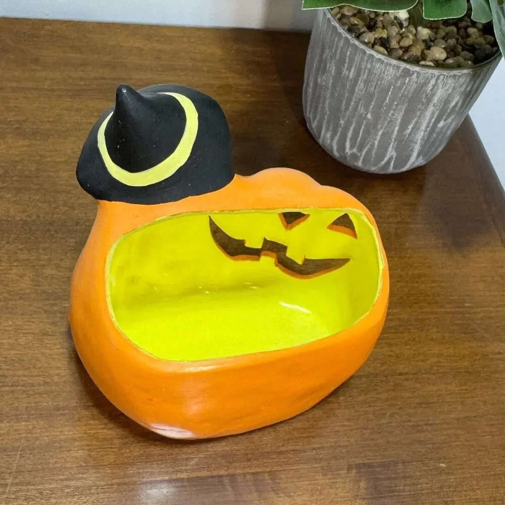 Halloween Candle Holder Pumpkin Jack-o-lantern Witch Tealight Votive